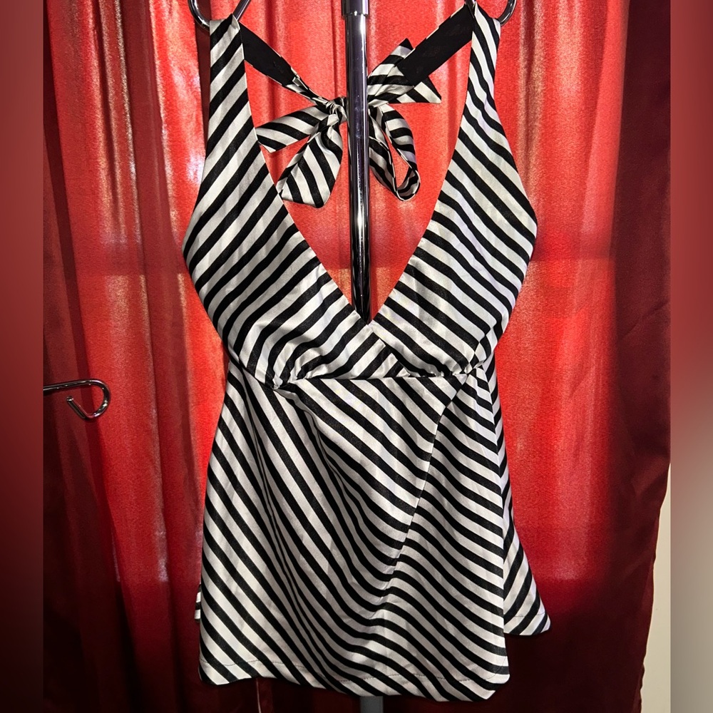 H&M Monochrome Striped Dress